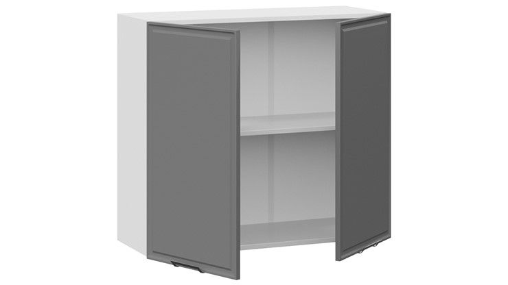 Навесной кухонный шкаф Белладжио 1В8 (Белый, Софт графит) в Перми - изображение 1