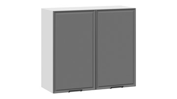 Навесной кухонный шкаф Белладжио 1В8 (Белый, Софт графит) в Перми - предосмотр