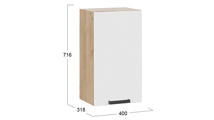 Кухонный шкаф Детройт 1В4 (Дуб крафт золотой/Белый глянец) в Перми - изображение 2