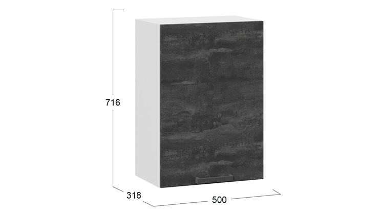 Навесной шкаф Детройт 1В5 (Белый/Угольный Камень) в Перми - изображение 2