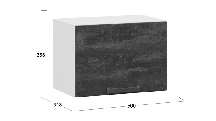 Шкаф кухонный Детройт 1В5Г (Белый/Угольный Камень) в Перми - изображение 2