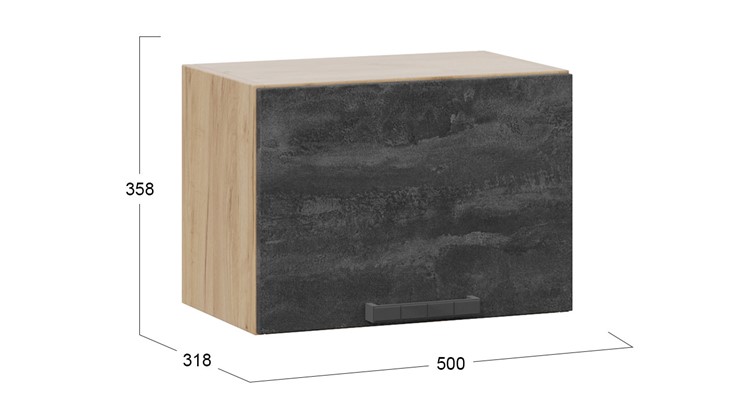 Кухонный шкаф Детройт 1В5Г (Дуб крафт золотой/Угольный Камень) в Перми - изображение 2