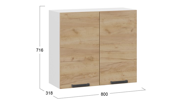 Кухонный шкаф Детройт 1В8 (Белый/Дуб Крафт золотой) в Перми - изображение 2