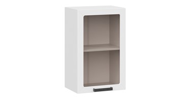Навесной кухонный шкаф Детройт исп. 2 1В45С (Белый/Белый глянец) в Перми - предосмотр