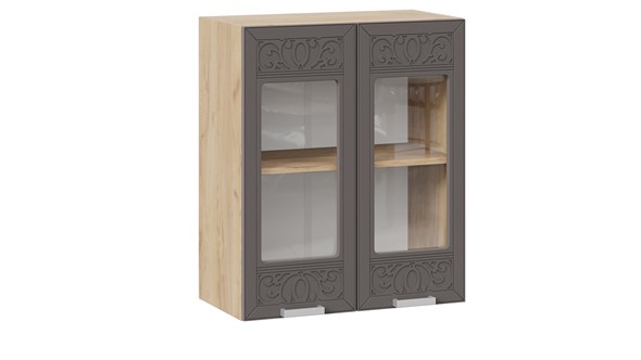 Кухонный шкаф Долорес 1В6С (Дуб крафт золотой/Муссон) в Перми - изображение