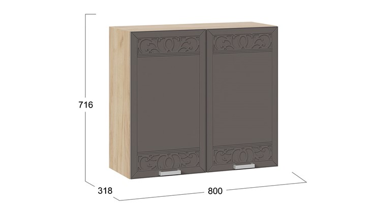 Шкаф на кухню Долорес 1В8 (Дуб крафт золотой/Муссон) в Перми - изображение 1