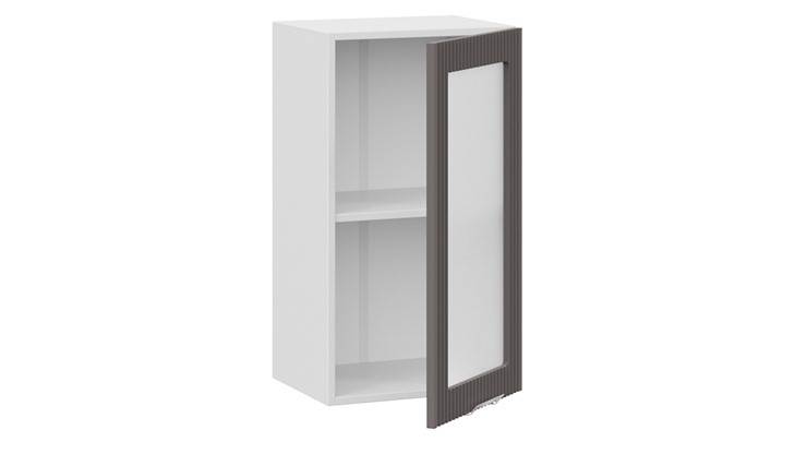 Шкаф настенный Кимберли 1В4С (Белый, Муссон) в Перми - изображение 1
