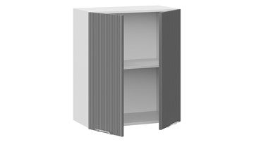 Навесной шкаф Кимберли 1В6 (Белый, Титан) в Перми - предосмотр 1