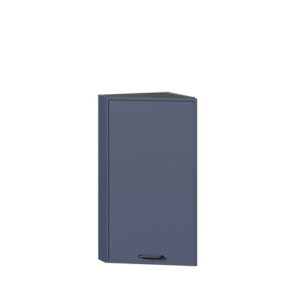 Навесной шкаф окончание Индиго ЛД 298.690.000.160, Чёрный/Тёмно-синий в Перми - изображение