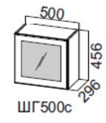 Кухонный шкаф Прованс 500 (горизонтальный со стеклом) ШГ500с/456, фисташковый в Перми - изображение