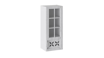 Кухонный шкаф Прованс (Белый глянец/Санторини светлый) cо стеклом правый В_96-40_1ДРДс(R) в Кунгуре