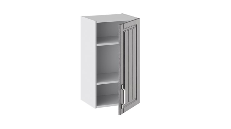 Навесной кухонный шкаф Прованс (Белый глянец/Санторини темный) В_72-40_1ДР в Перми - изображение 1