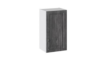 Навесной кухонный шкаф Прованс (Белый глянец/Санторини темный) В_72-40_1ДР в Кунгуре