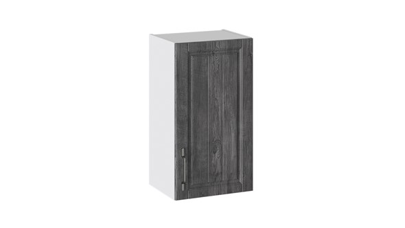 Навесной кухонный шкаф Прованс (Белый глянец/Санторини темный) В_72-40_1ДР в Перми - изображение