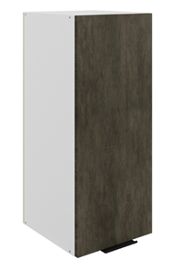 Настенный шкаф Стоун L300 Н720 (1 дв. гл.) (белый/камень темно-серый) в Перми