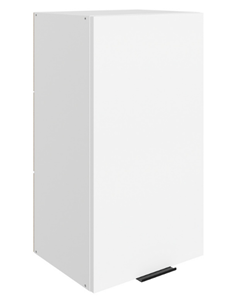 Шкаф на кухню Стоун L400 Н720 (1 дв. гл.) (белый/джелато софттач) в Перми