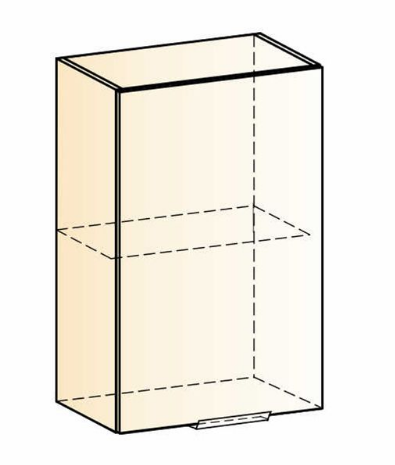 Кухонный навесной шкаф Стоун L450 Н720 (1 дв. гл.) (белый/джелато софттач) в Перми - изображение 1