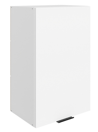 Кухонный навесной шкаф Стоун L450 Н720 (1 дв. гл.) (белый/джелато софттач) в Перми - изображение