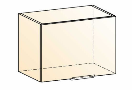 Навесной кухонный шкаф Стоун L500 Н360 (1 дв. гл.) (белый/джелато софттач) в Перми - изображение 1