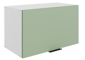 Шкаф настенный Стоун L600 Н360 (1 дв. гл.) (белый/полынь софттач) в Перми