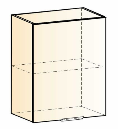 Шкаф кухонный Стоун L600 Н720 (1 дв. гл.) (белый/джелато софттач) в Перми - изображение 1