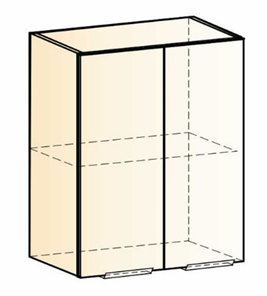 Кухонный шкаф Стоун L600 Н720 (2 дв. гл.) (белый/джелато софттач) в Перми - предосмотр 1