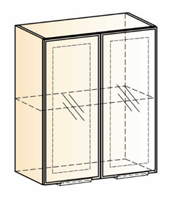 Навесной кухонный шкаф Стоун L600 Н720 (2 дв. рам.) в Перми - предосмотр 1