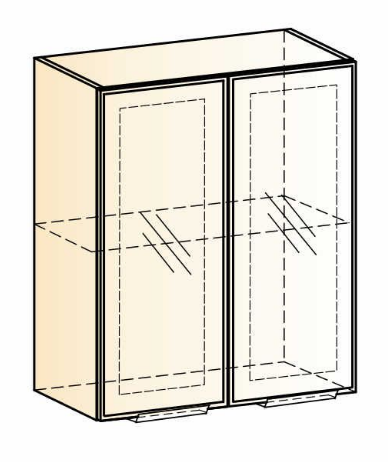Навесной кухонный шкаф Стоун L600 Н720 (2 дв. рам.) в Перми - изображение 1