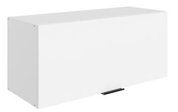 Навесной шкаф Стоун L800 Н360 (1 дв. гл.) (белый/джелато софттач) в Перми