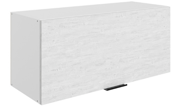Шкаф настенный Стоун L800 Н360 (1 дв. гл.) (белый/белая скала) в Перми