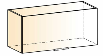Навесной шкаф Стоун L800 Н360 (1 дв. гл.) (белый/джелато софттач) в Перми - предосмотр 1