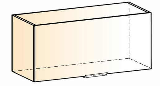 Навесной шкаф Стоун L800 Н360 (1 дв. гл.) (белый/джелато софттач) в Перми - изображение 1
