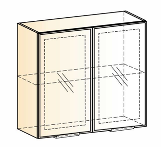 Кухонный шкаф Стоун L800 Н720 (2 дв. рам.) в Перми - предосмотр 1