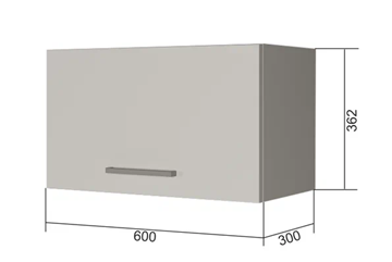 Навесной кухонный шкаф В360, Белое гладкое Ламарти/Антрацит в Соликамске
