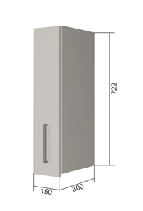 Кухонный навесной шкаф В7 15, Бетон пайн/Антрацит в Березниках