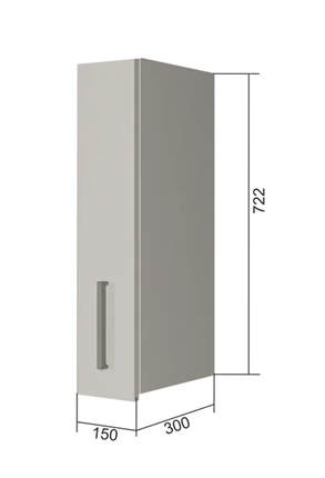 Шкаф навесной В7 15, Бетон пайн/Белый в Перми - изображение