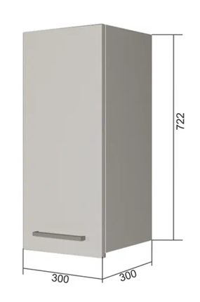 Шкаф на кухню В7 20, Антрацит/Белый в Перми - изображение