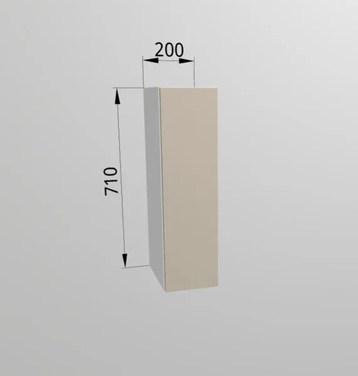 Навесной кухонный шкаф В7 20, Сатин/Белый в Перми - изображение 1