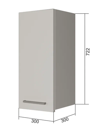 Кухонный шкаф В7 30, Серый/Антрацит в Перми - изображение
