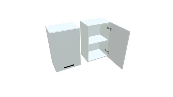Навесной шкаф В7 45, Белое гладкое Ламарти/Белый в Перми - изображение