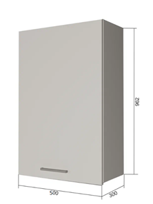 Навесной кухонный шкаф В9 50, МДФ Софт бирюза/Белый в Перми