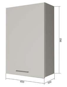 Навесной кухонный шкаф В9 60, Бетон пайн/Антрацит в Перми - предосмотр