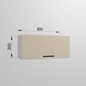 Навесной шкаф ВГ 80, Сатин/Белый в Перми - предосмотр 1