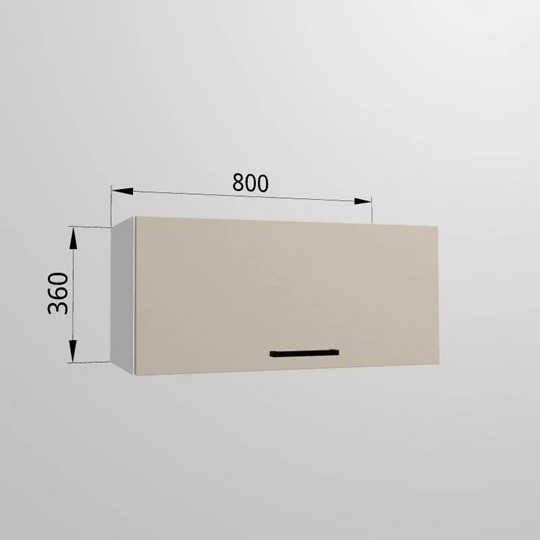 Навесной шкаф ВГ 80, Сатин/Белый в Перми - изображение 1