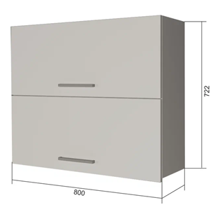 Кухонный навесной шкаф ВГ2 80, Сатин/Антрацит в Перми - предосмотр