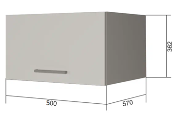 Навесной кухонный шкаф ВГ50Г, МДФ Океания/Белый в Перми - предосмотр