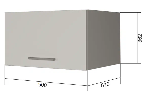 Навесной кухонный шкаф ВГ50Г, МДФ Океания/Белый в Перми - изображение