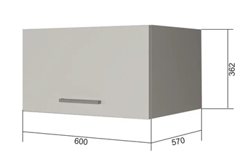 Кухонный шкаф ВГ60Г, Белое гладкое Ламарти/Антрацит в Перми
