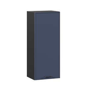 Шкаф настенный высокий 400 Индиго ЛД 298.420.000.151, Чёрный/Тёмно-синий в Перми - предосмотр