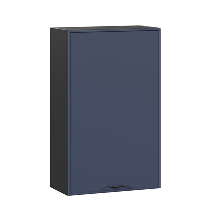 Шкаф настенный высокий 600 Индиго ЛД 298.450.000.154, Чёрный/Тёмно-синий в Перми - изображение